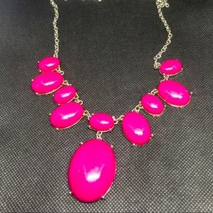 Hot Pink Bauble Necklace